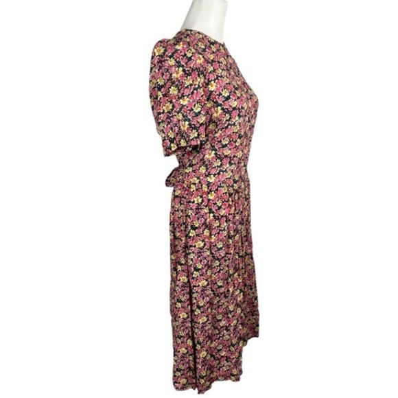 Vintage ILGWU Floral Karin Stevens by Steven Stoller Midi Dress Cottage Core sz8 - Picture 2 of 14
